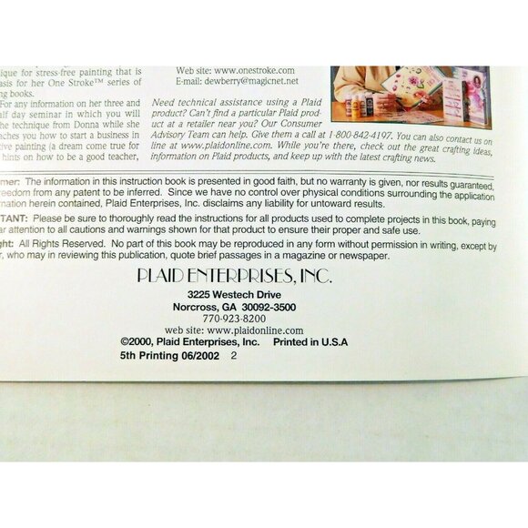 Donna Dewberry Rooms Full of Flowers 2000 Decorative Painting Book Plaid - Picture 3 of 3